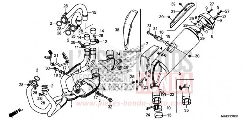 EXHAUST MUFFLER VFR800FH de 2017